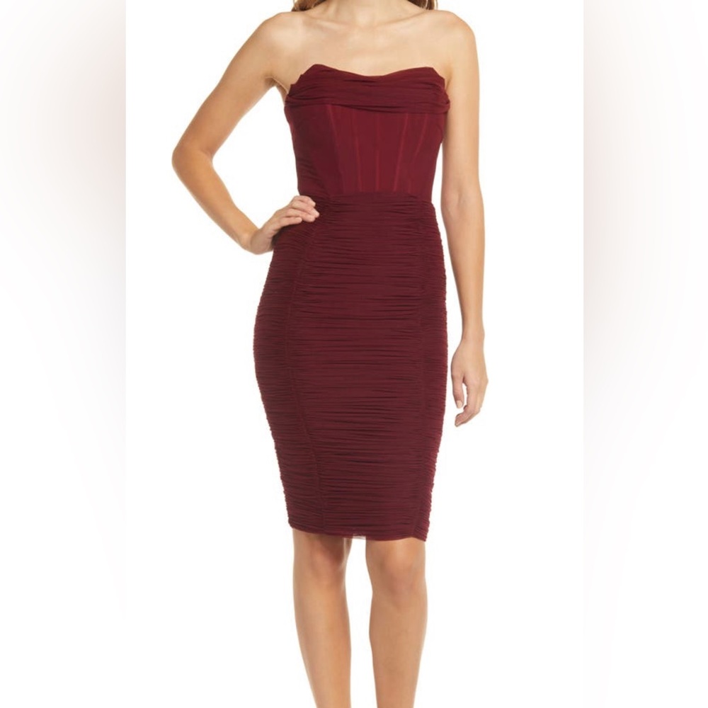 Lavish Alice Mesh Corset strapless dress size 8